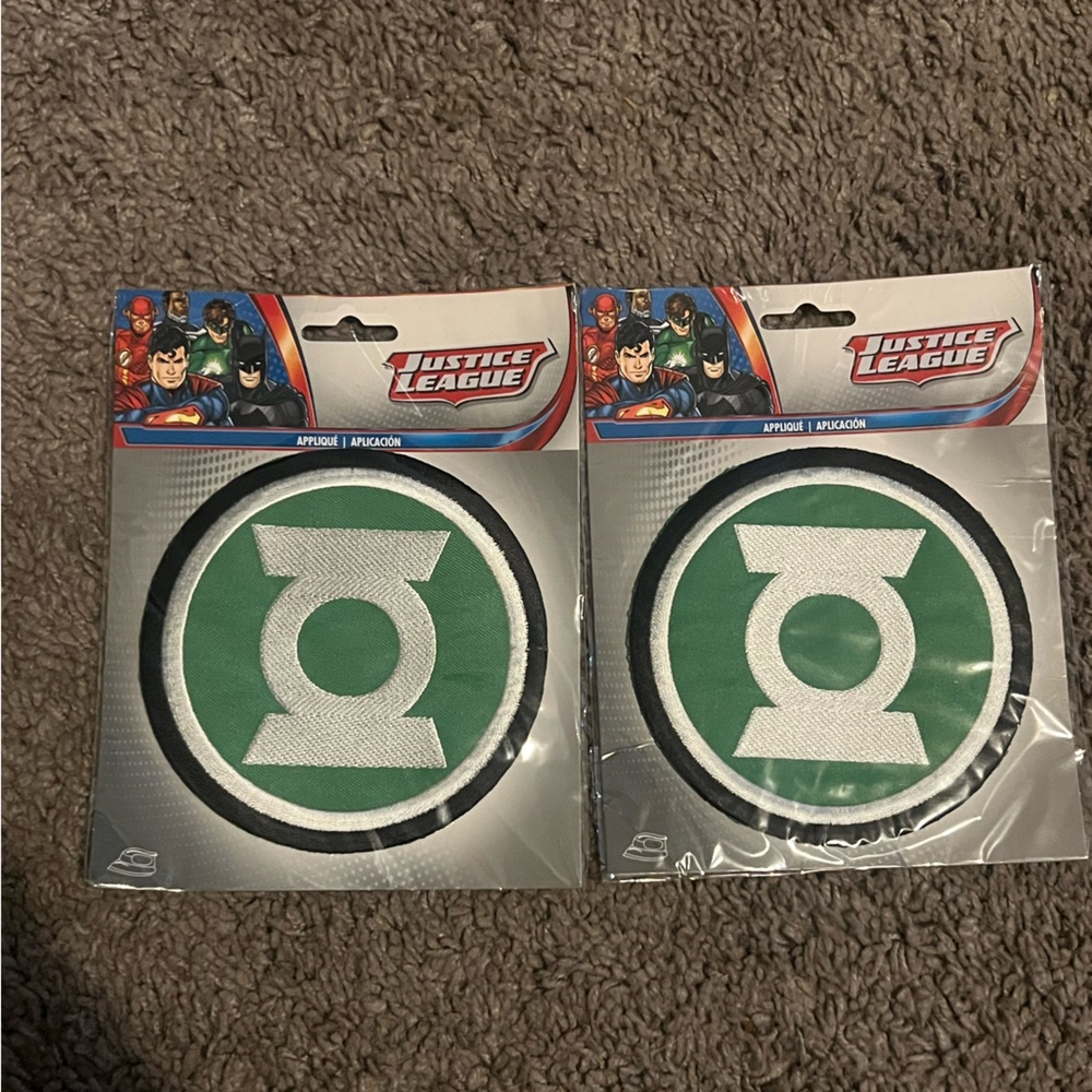 DC Comics Green Lantern Patches - Green and White